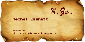 Mechel Zsanett névjegykártya
